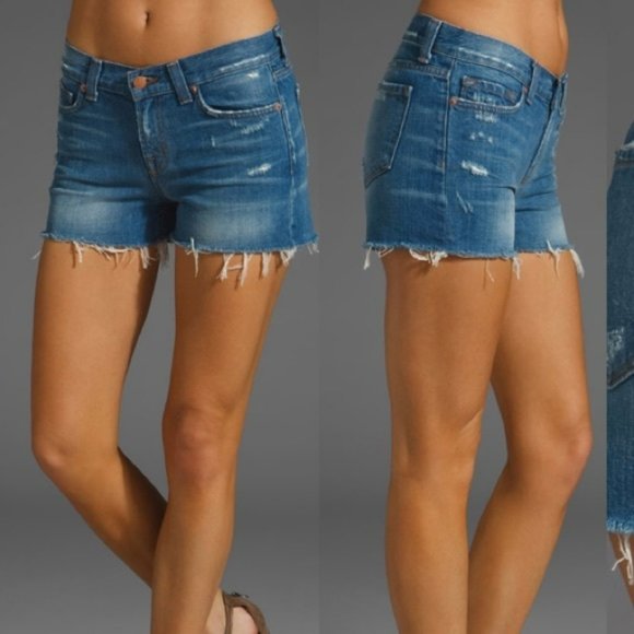 J Brand Women's Libra Blue Denim Cutoff Shorts Size 26 - Picture 1 of 17